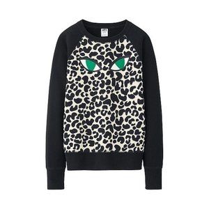 LULU  GUINNESS ANIMAL EYES SWEATSHIRT  SIZE XS